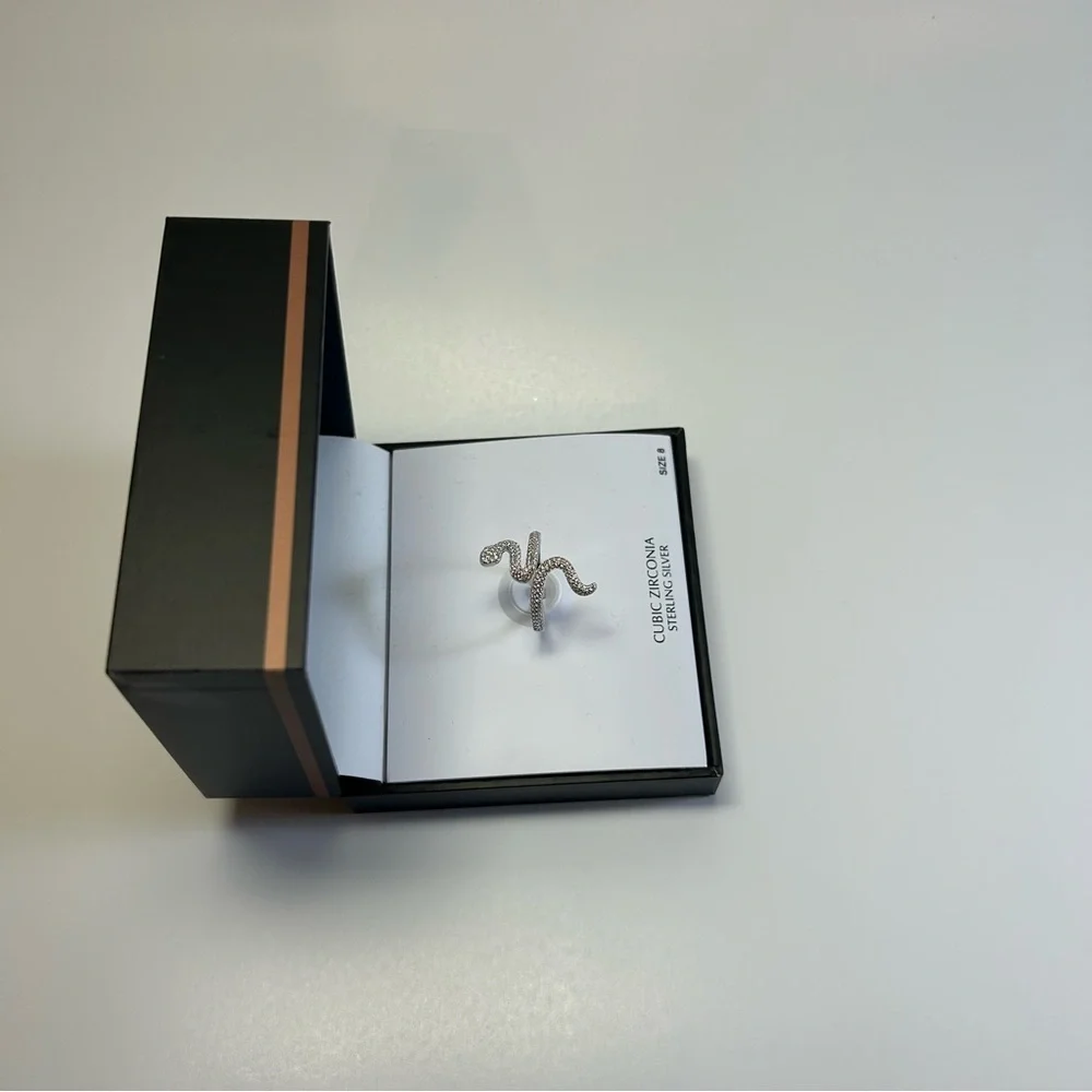 Giani Bernini Sterling Silver Ring with Cubic Zirconia Size 8